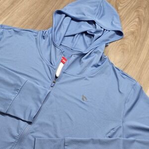 Baleaf Sun Protection Hoodie UPF 50+ Full Zip Jacket 3XL Blue Mens Lightweight